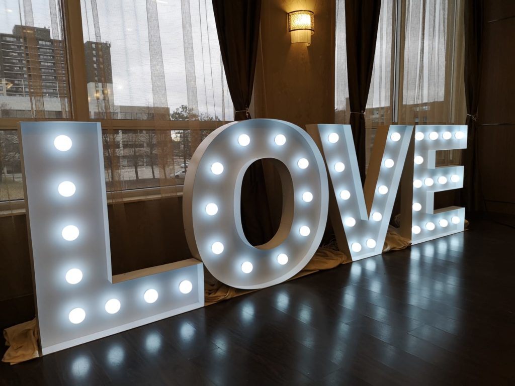 LOVE marquee letter toronto